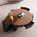 Table basse carrée nordique Montaro 100cm design original en bois style scandinave